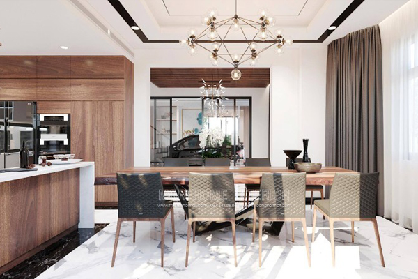  Bàn ăn 8 chỗ tại biệt thự Manhattan - Vinhomes Imperia Hải Phòng