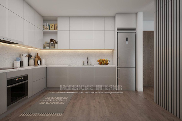  Mẫu tủ bếp chung cư Tân Mai phong cách hiện đại 