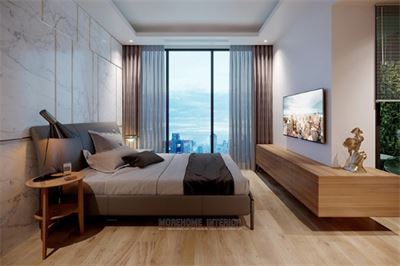 Mẫu giường ngủ hiện đại chung cư Vinhomes Ba Son cao cấp