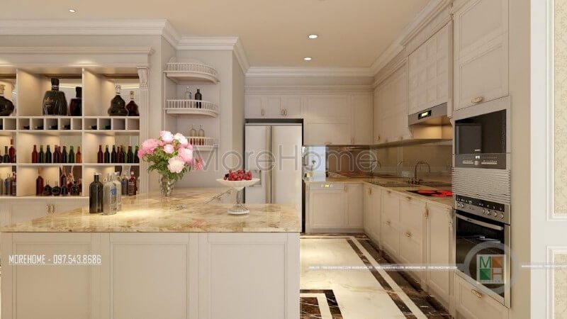Trang trí nội thất phòng bếp sang trọng, tiện nghi, đẳng cấp